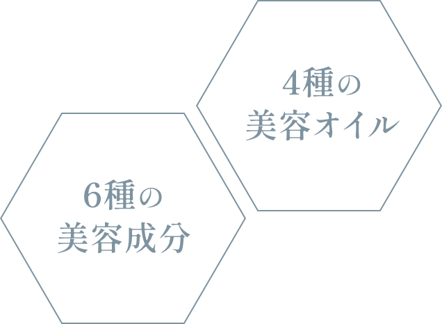 6種の美容成分・4種の美容オイル